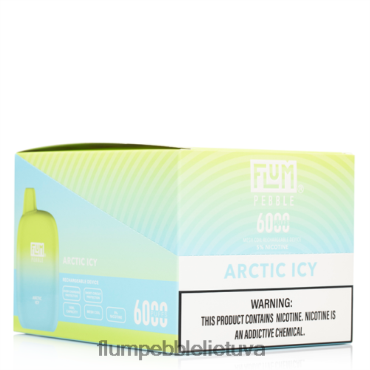 FLUM PEBBLES 6000 išpūtimų 10 pakelių artic ledinis D24TT26 Flum Pebble Flavors Ranked