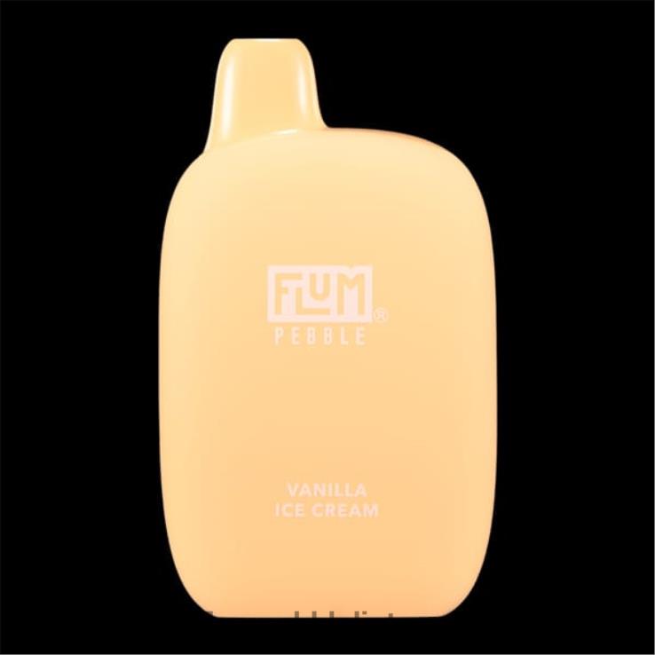 FLUM PEBBLES 6000 išpūtimų vaniliniai ledai D24TT284 Flum Pebble Flavors