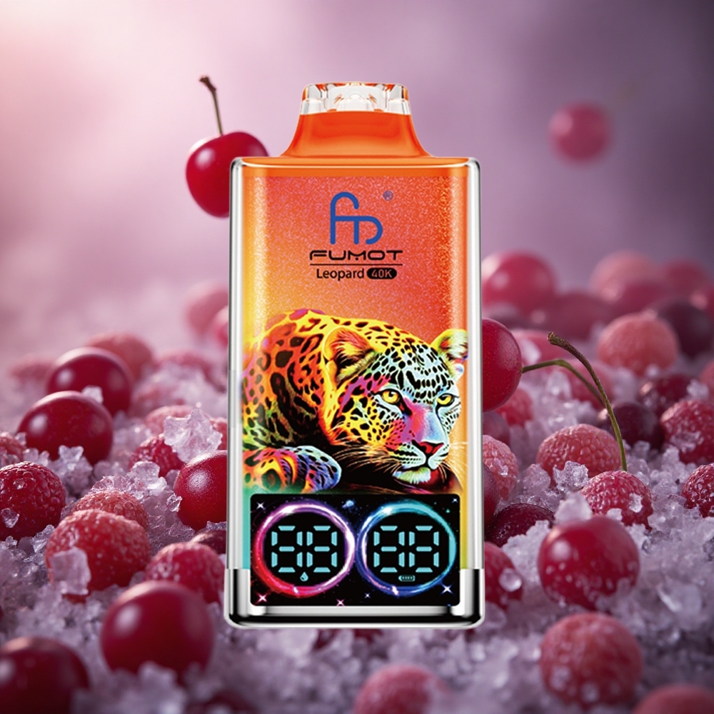 Fumot Leopard 40000 Pruokai Vienkartinis Vape Vyšnia Šaltis 0% Nikotino 700mAh Baterija