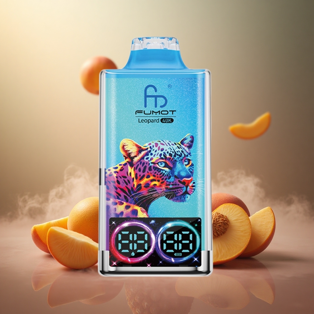 Fumot Leopard 40K Pūsų Vienkartinis Vapas Persikas Mango Ananasas 0% Nikotino 700mAh Baterija