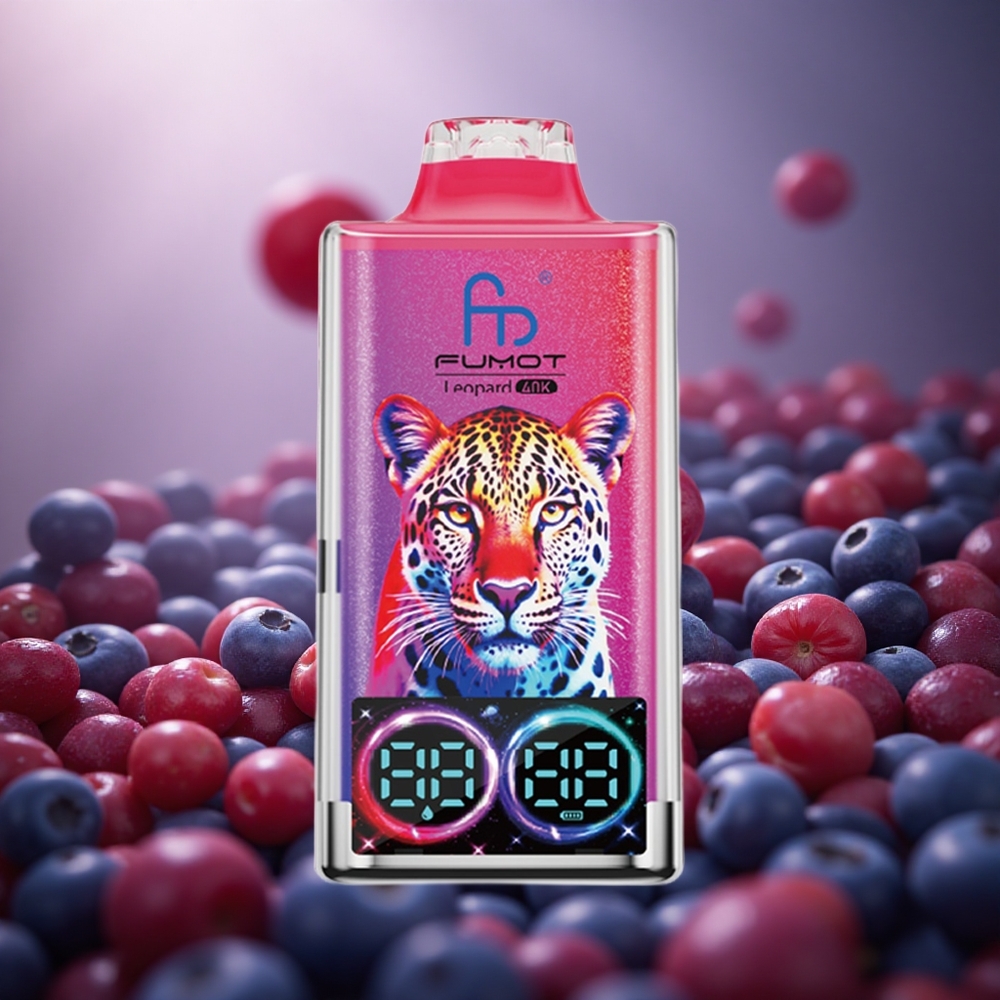 Fumot Leopard 40K Pūsų Vienkartinis Vape Mėlynųjų Uogų & Vyšnių 700mAh Baterija ir Tipo C Įkrovimas