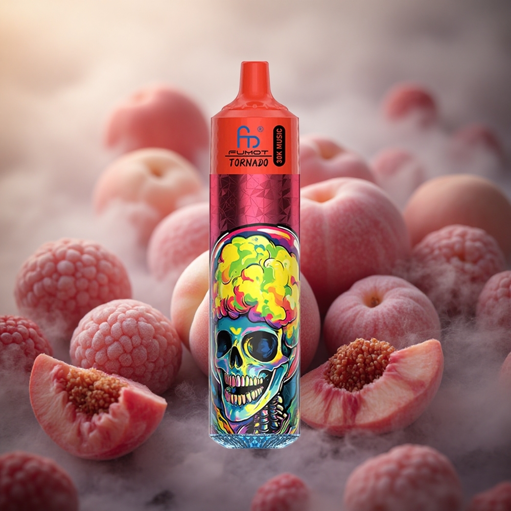 Fumot Randm Tornado 30000 Pūkų Persikai Uogos 30ml E-skysčio Talpa 5%
