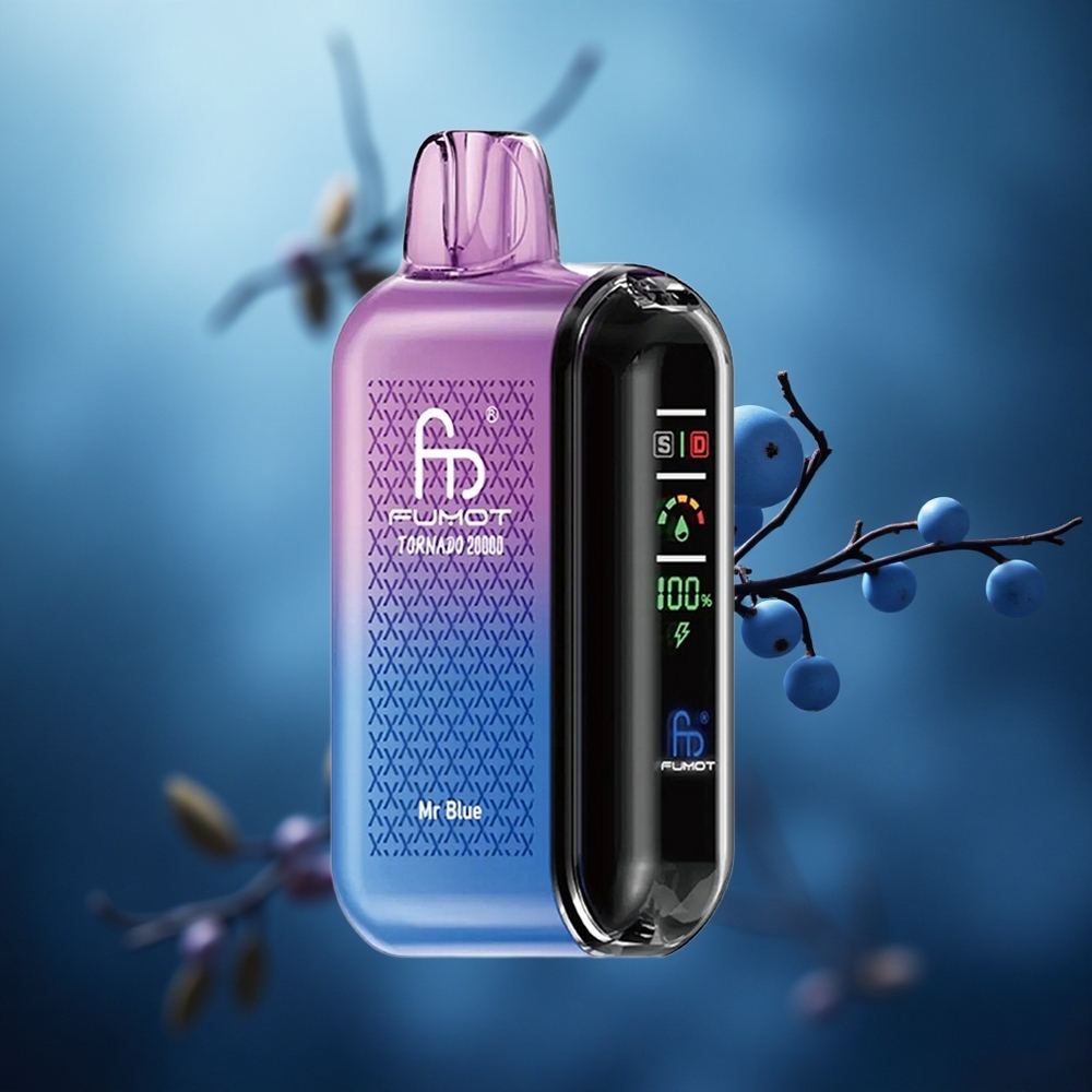 Fumot Tornado 20000 Pūkų 20ml Talpos Mėlynasis