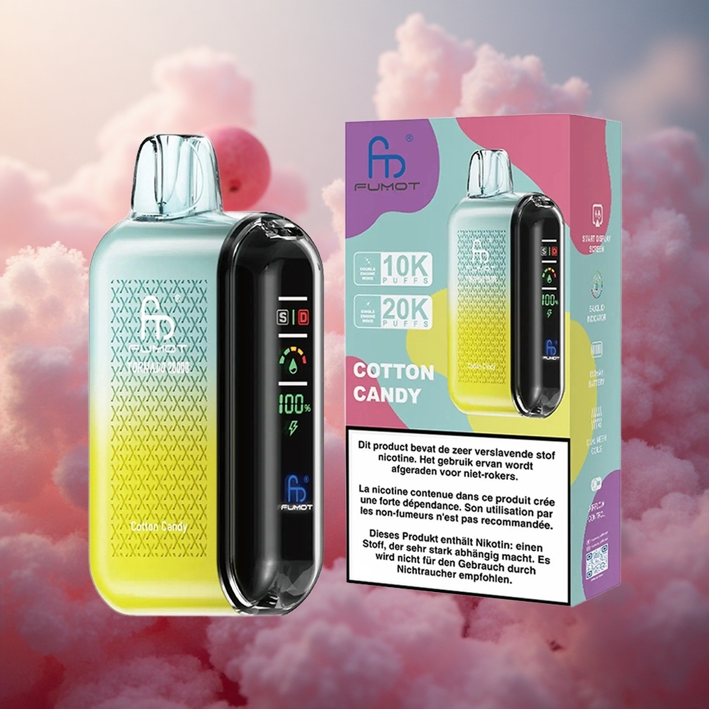 Fumot Tornado 20000 Pūkų 20ml Talpos Vaškinė Saldainiai