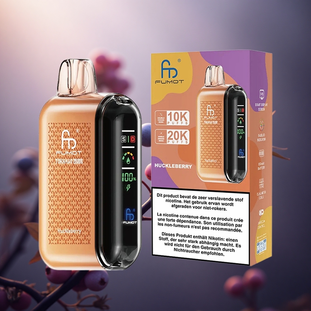 Fumot Tornado 20000 Pūkų Juodagėlė 20ml Talpa 850mAh Baterija