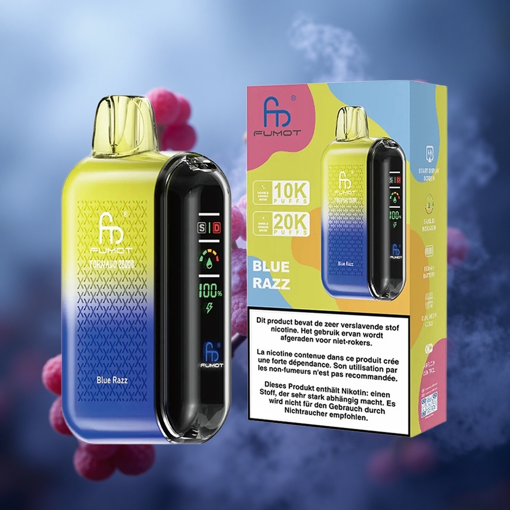 Fumot Tornado 20000 Pūkų Mėlynųjų Serbentų 20ml Talpa 850mAh Akumuliatorius