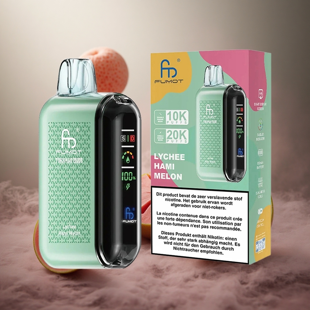 Fumot Tornado 20000 Pūsų Laimo Melionas 20ml Talpos 850mAh Baterija