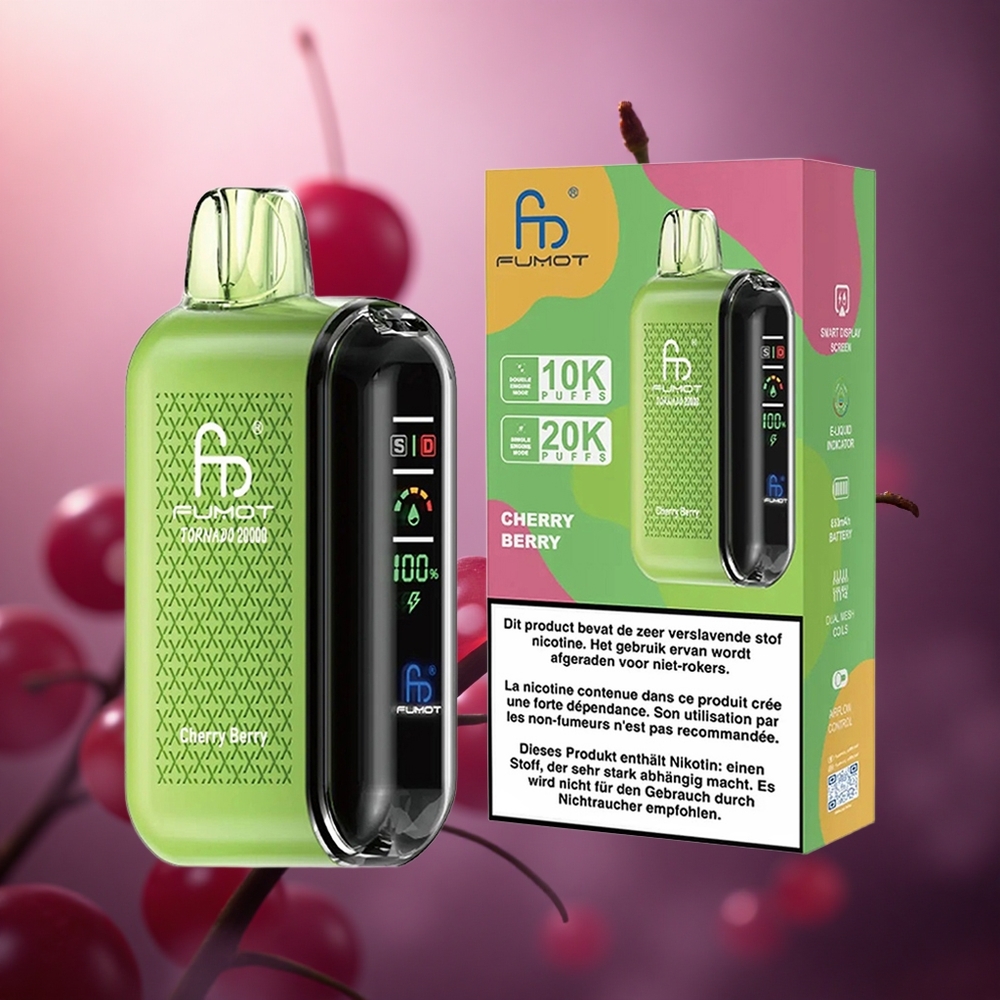 Fumot Tornado 20000 Pūsų Vyšnių Uogų 20ml Talpos 850mAh Baterija