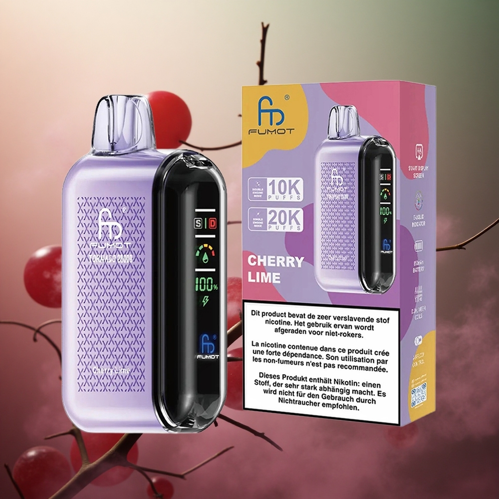 Fumot Tornado 20000 Pruokštų Vyšnių Citrina 20ml Talpos 850mAh Baterija