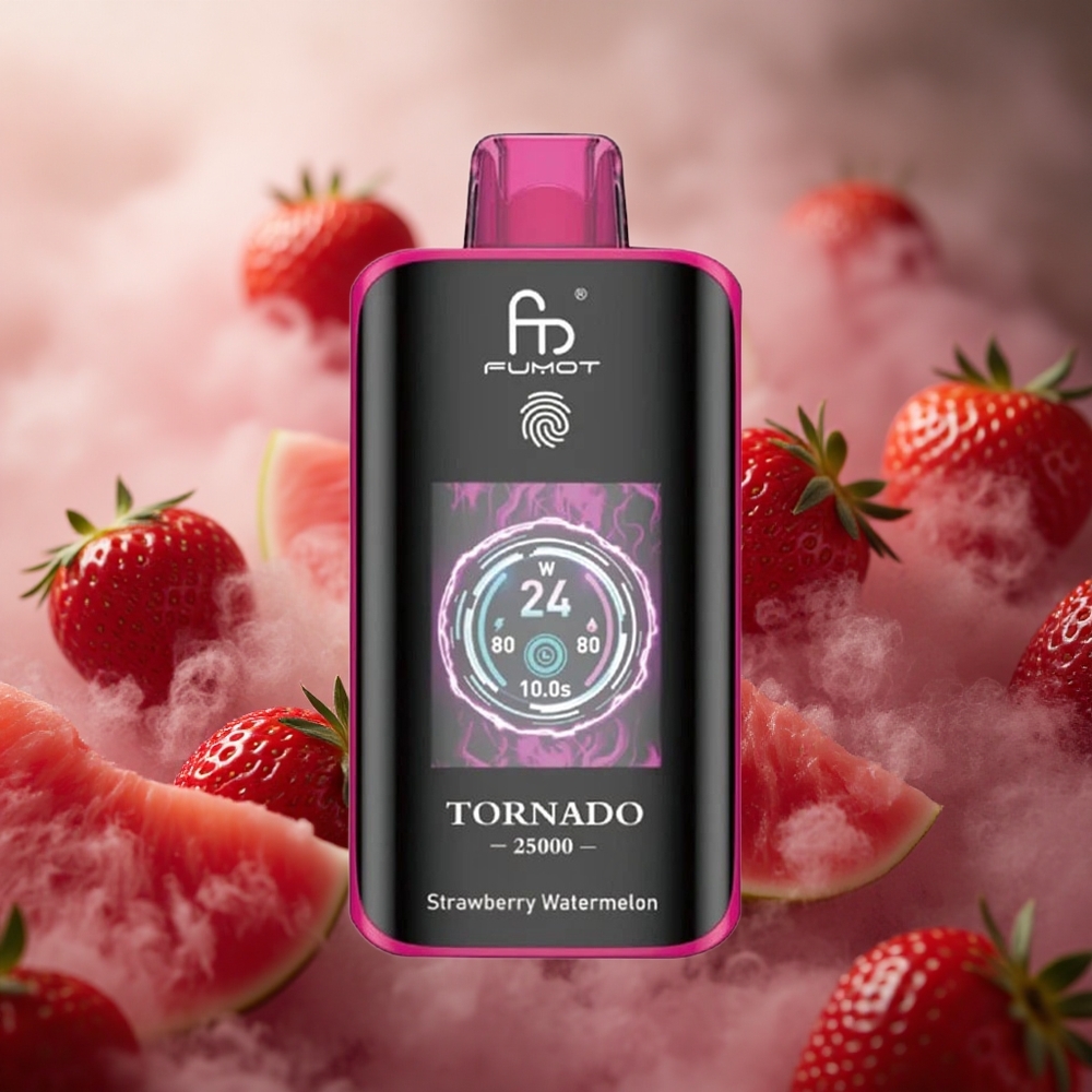 Fumot Tornado 25000 Pūkštelių Braškės Vandynio 700mAh Akumuliatorius 20ml Skystis