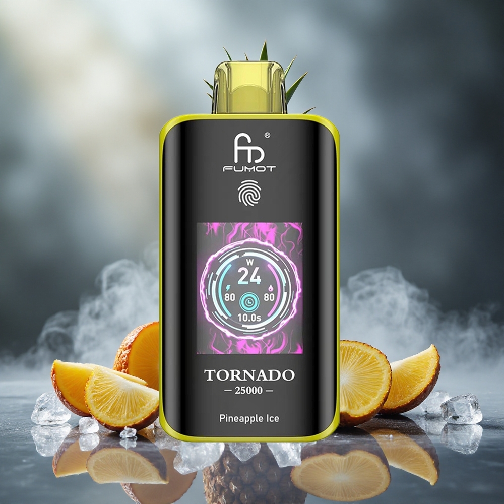 Fumot Tornado 25000 Pūsų Ananasų Ledas 20ml Išankstinis Skystis 700mAh Įkrovama Baterija