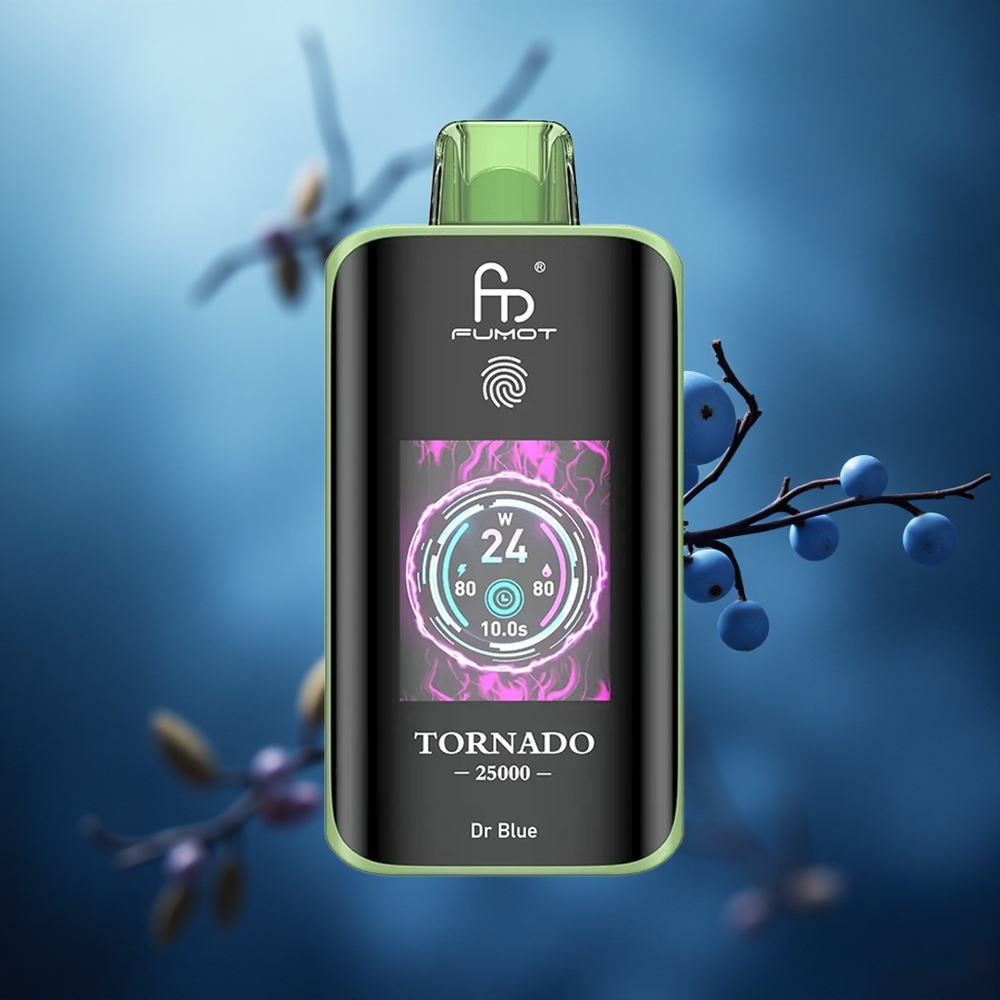 Fumot Tornado 25000 Pūsų Dr Mėlyna 20ml Ikigryžio Tipo-C