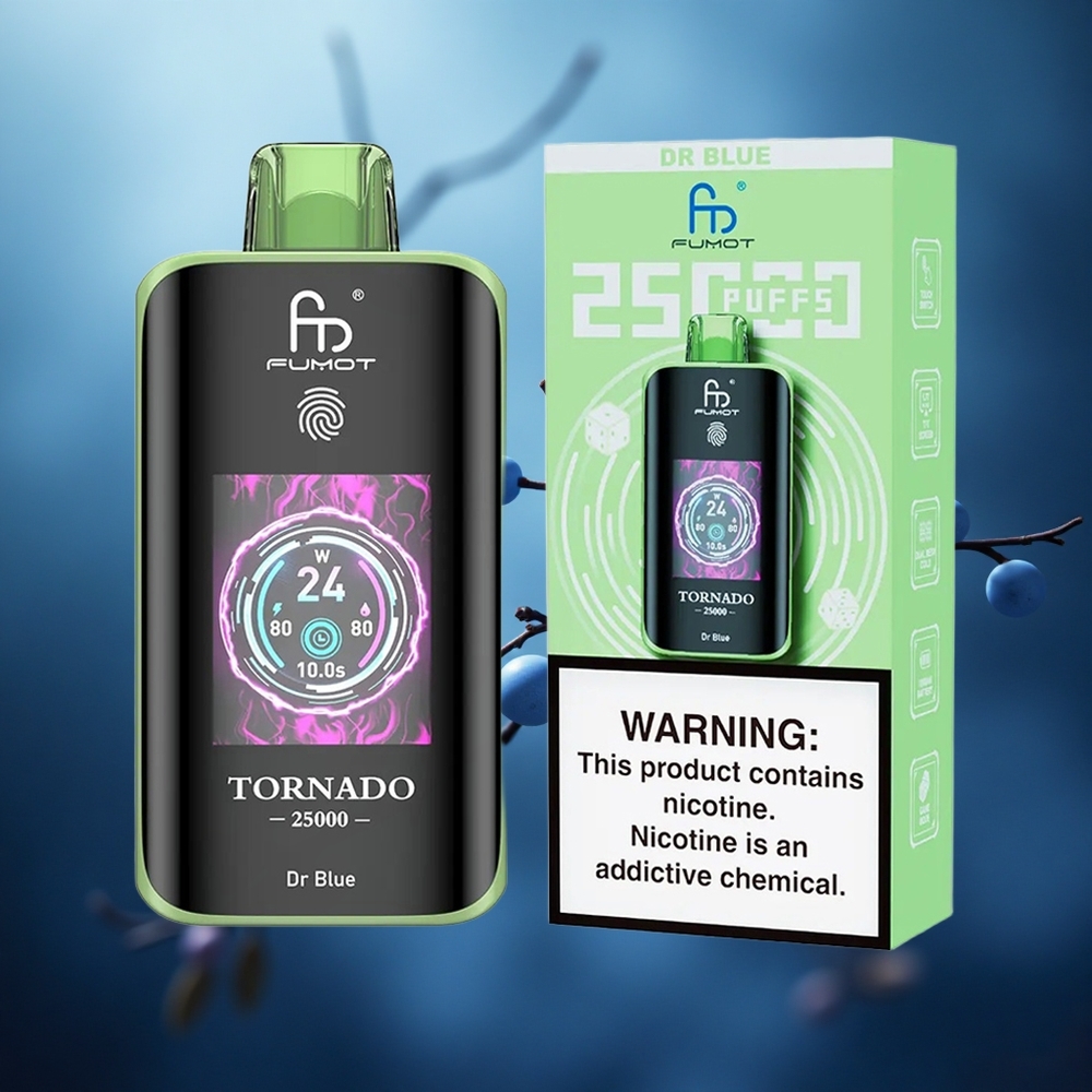Fumot Tornado 25000 Pūsų Dr Mėlyna 20ml Ikigryžio Tipo-C