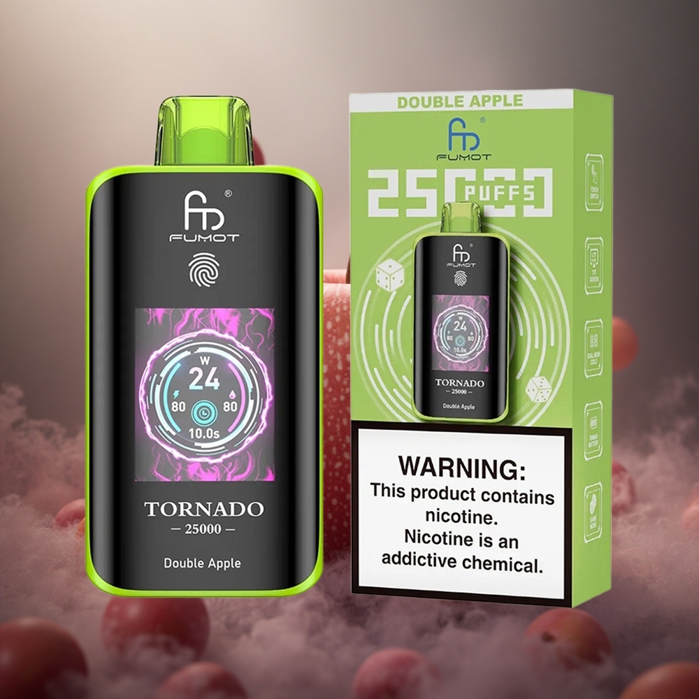 Fumot Tornado 25000 Pūsų Dviguba Obuolys 700mAh Akumuliatorius 20ml Skystis