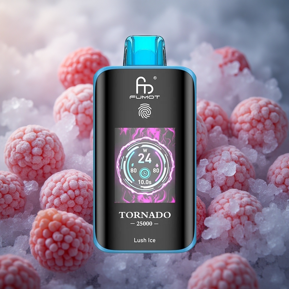 Fumot Tornado 25000 Pūsų Ledo Sūrio Skonis 700mAh Kroviama Baterija 20ml Ikikrautas Skystis