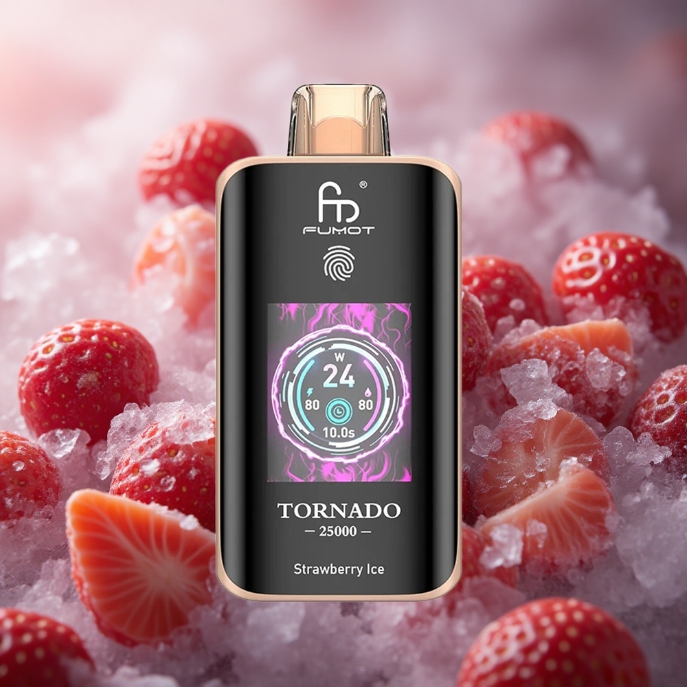 Fumot Tornado 25000 Pūsmaičių Braškės Ledas 20ml Iškrovos Tipas-C