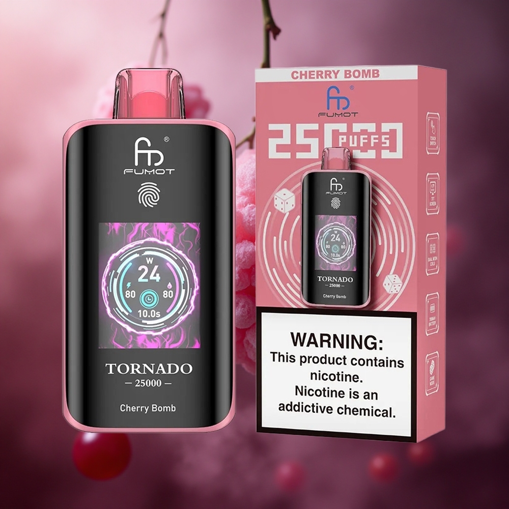 Fumot Tornado 25000 Pruokai Vyšnių Sprogimas 700mAh Įkrovama 20ml