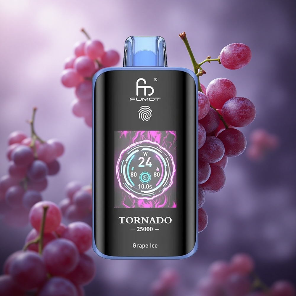 Fumot Tornado 25000 Puffų Vynuogių Ledas 700mAh Akumuliatorius 20ml Skystis