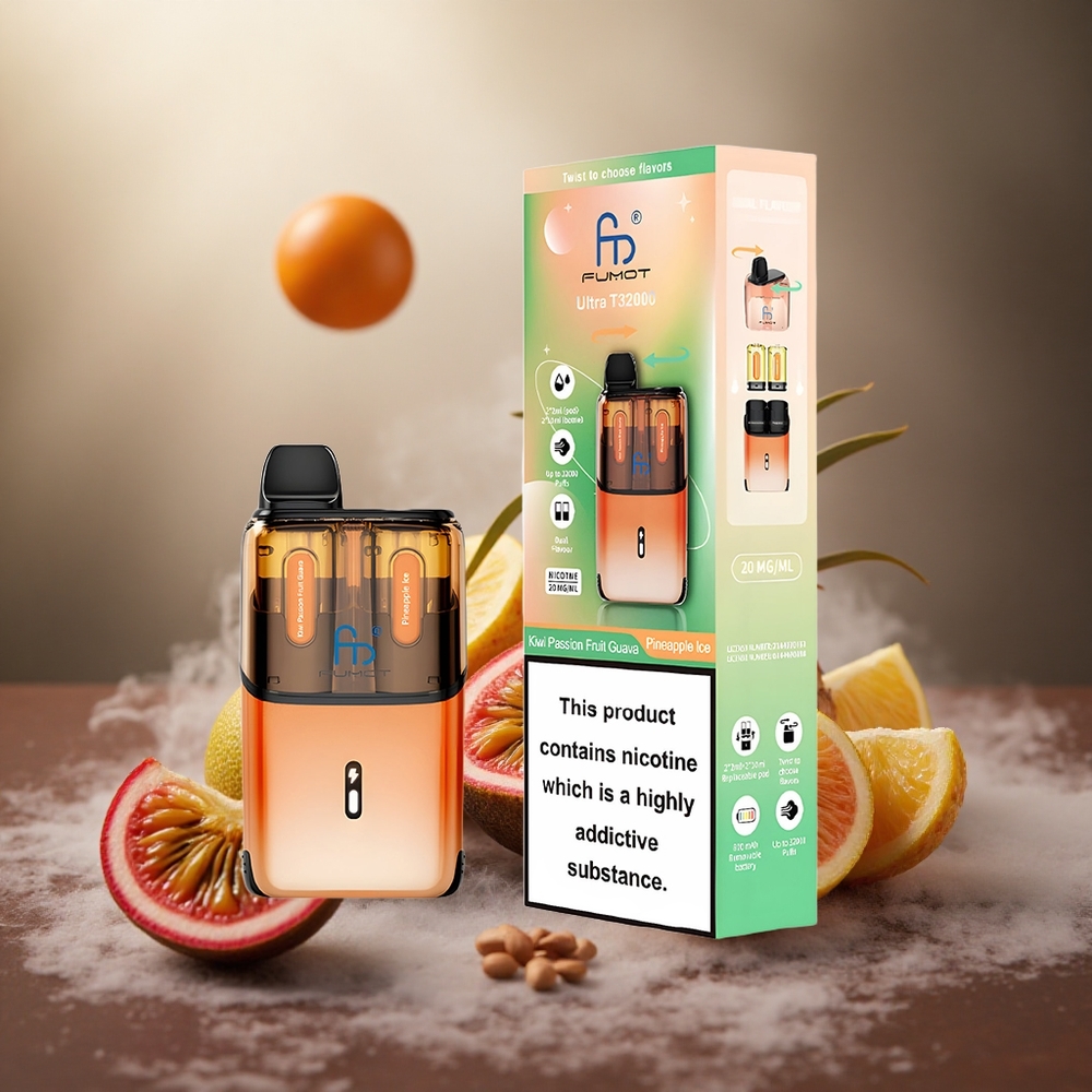 Fumot Ultra T32000 24ml Įkrovimo Tipo-C Greitas Kiwi Pasiflora Guava - Ananasas Ledas