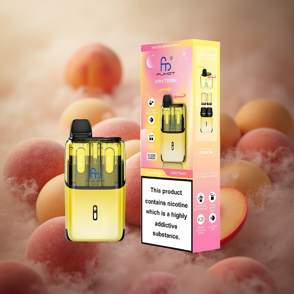 Fumot Ultra T32000 32000 Pūkų 24ml Mango - Sultingas Persikas
