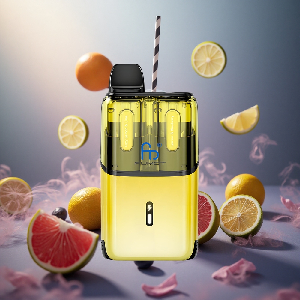 Fumot Ultra T32000 32000 Pūkų 24ml Skysto Citrinų & Mėlynųjų Uogų Fizzy Citrina & Rūgštynė