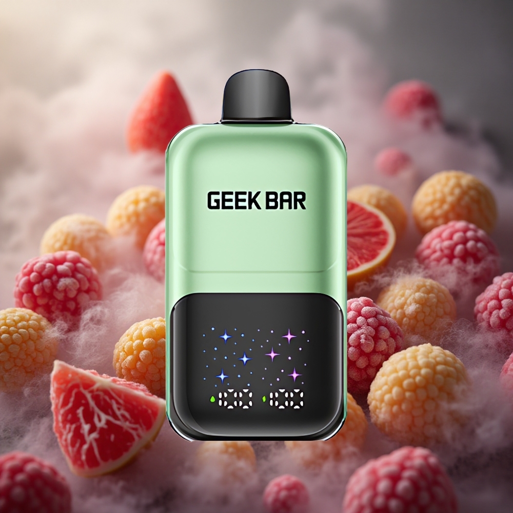 GEEK BAR 2GO 50000 Potepiai Sour Candy & Sour Fruits Didelis Ekranas ir 5% Nikotino Druska