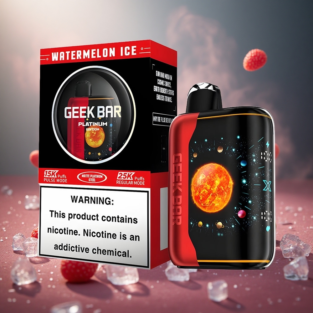 GEEK BAR Platinum 25000 Pūkų 15000 Pūkų 3D Išlenktas Ekranas Arbūzas Ledas