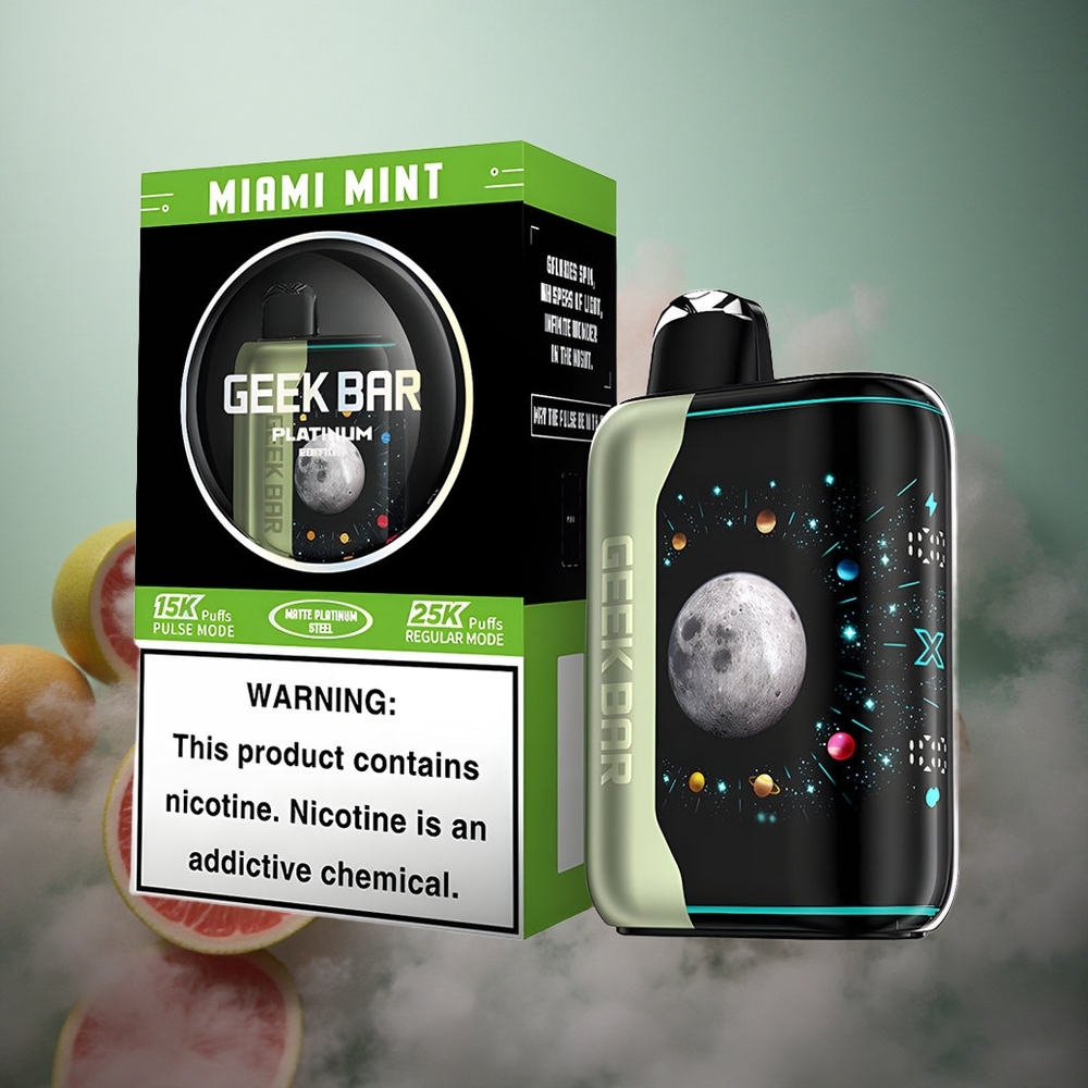 GEEK BAR Platinum 25000 Pūkų Miami Mėta 20mL
