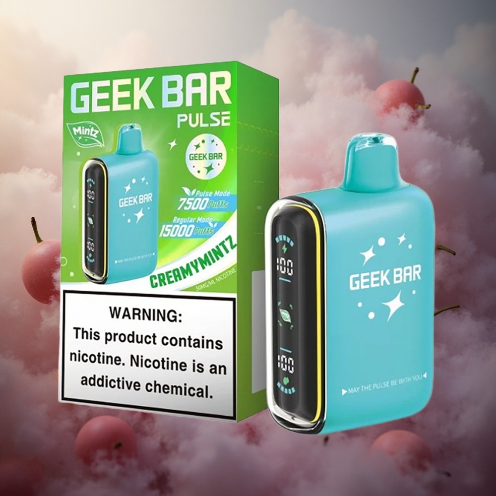 GEEK BAR Pulse 15000 Pruškų 16ml E-skysčio Talpa Mėtų Leidimas