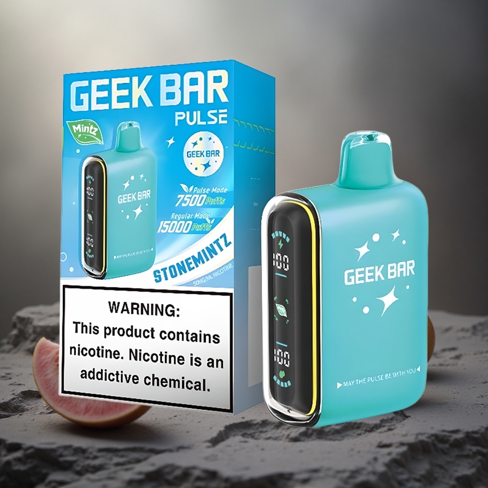 GEEK BAR Pulse 15000 Pruškų 16ml E-skysčio Talpa Mėtų Leidimas