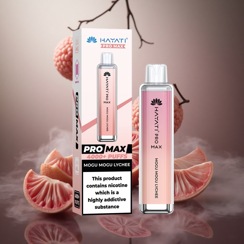Hayati Pro Max 4000 Dūmai Vienkartinis Vape Mogu Mogu Lyčių su 5% Nikotino ir 1400mAh Baterija