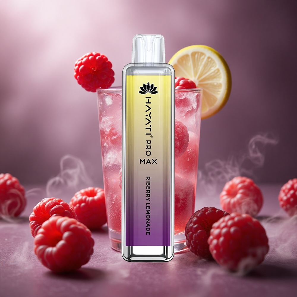 Hayati Pro Max 4000 Pūsų Vienkartinis Vape Riberry Limonadas su 1400mAh Akumuliatoriumi ir 2% Nikotino Stiprumo