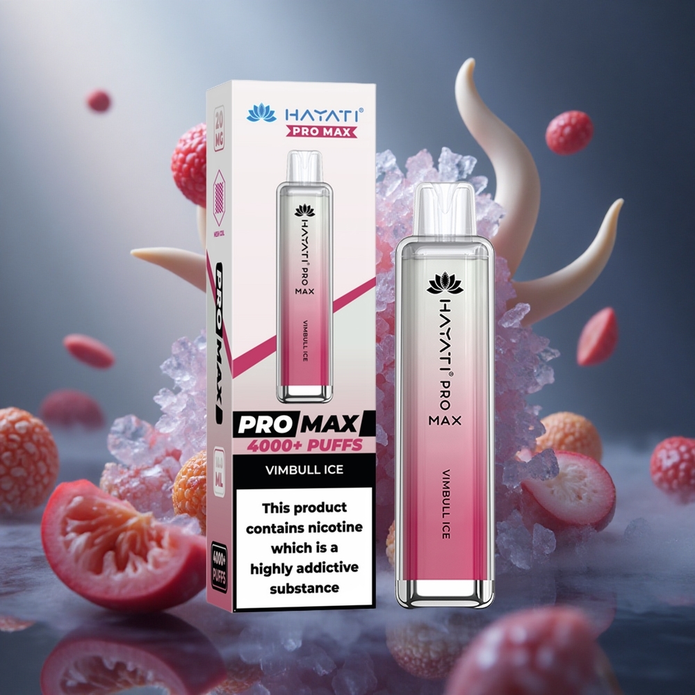 Hayati Pro Max 4000 Pūsų Vienkartinis Vape Vimbull Ledas su 1400mAh Baterija ir 2ml Bakas