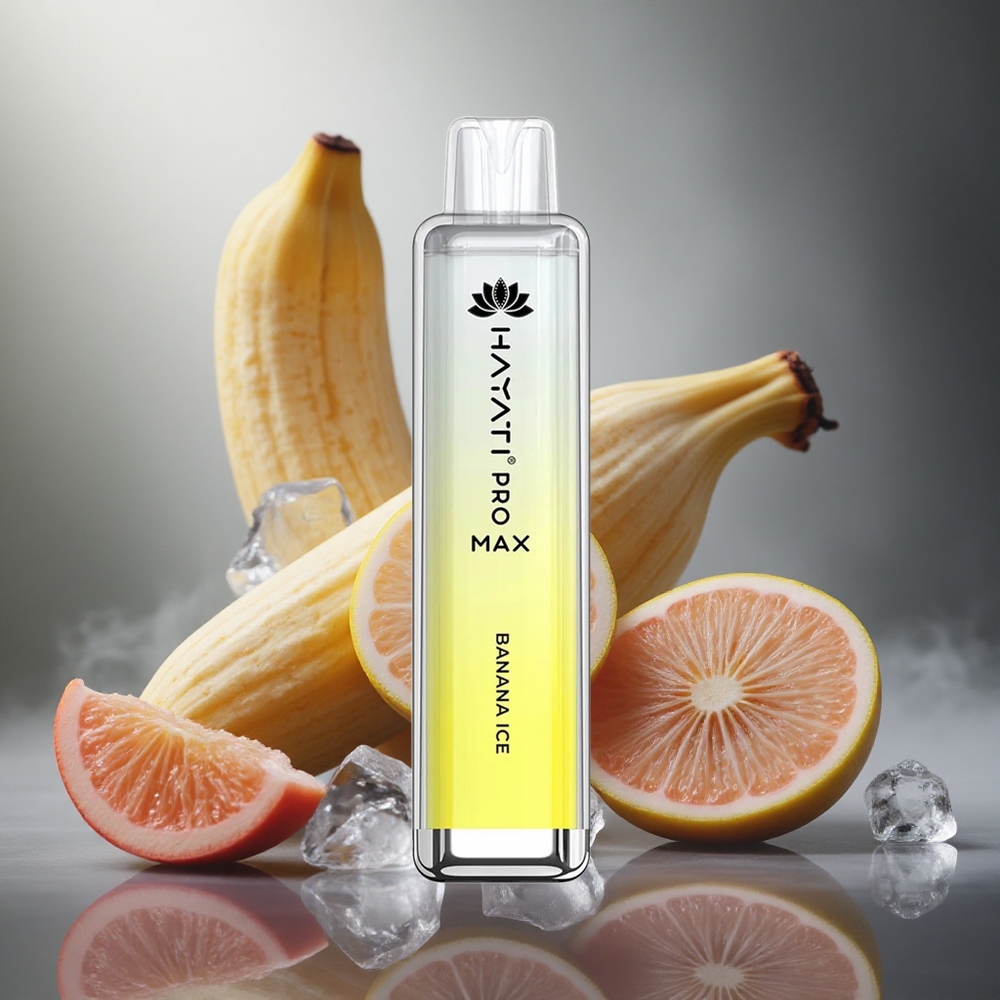 Hayati Pro Max 4000 Potepiai Vienkartinis Vape Bananas Ledas 2ml bakelis su 10ml automatinio užpildymo 1400mAh baterija