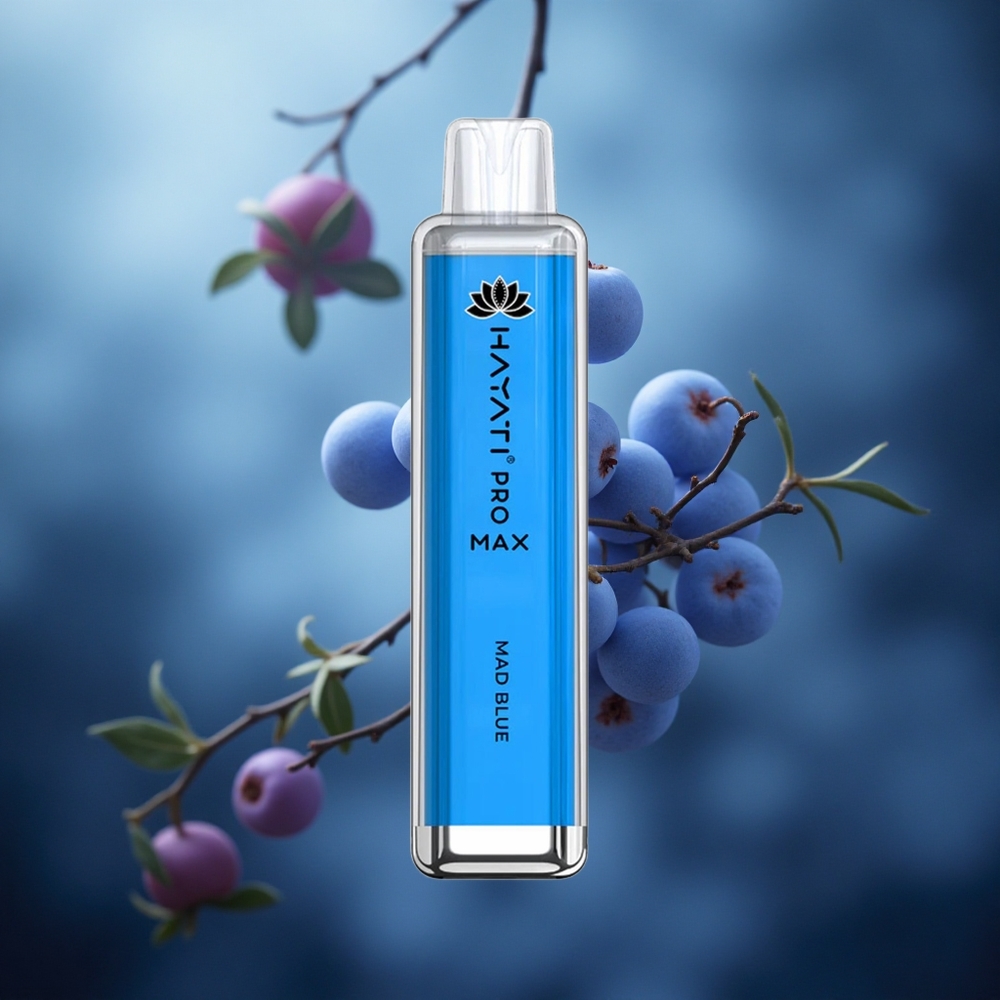 Hayati Pro Max 4000 Potepiai Vienkartinis Vape Mėlynasis 2% Nikotino 1400mAh
