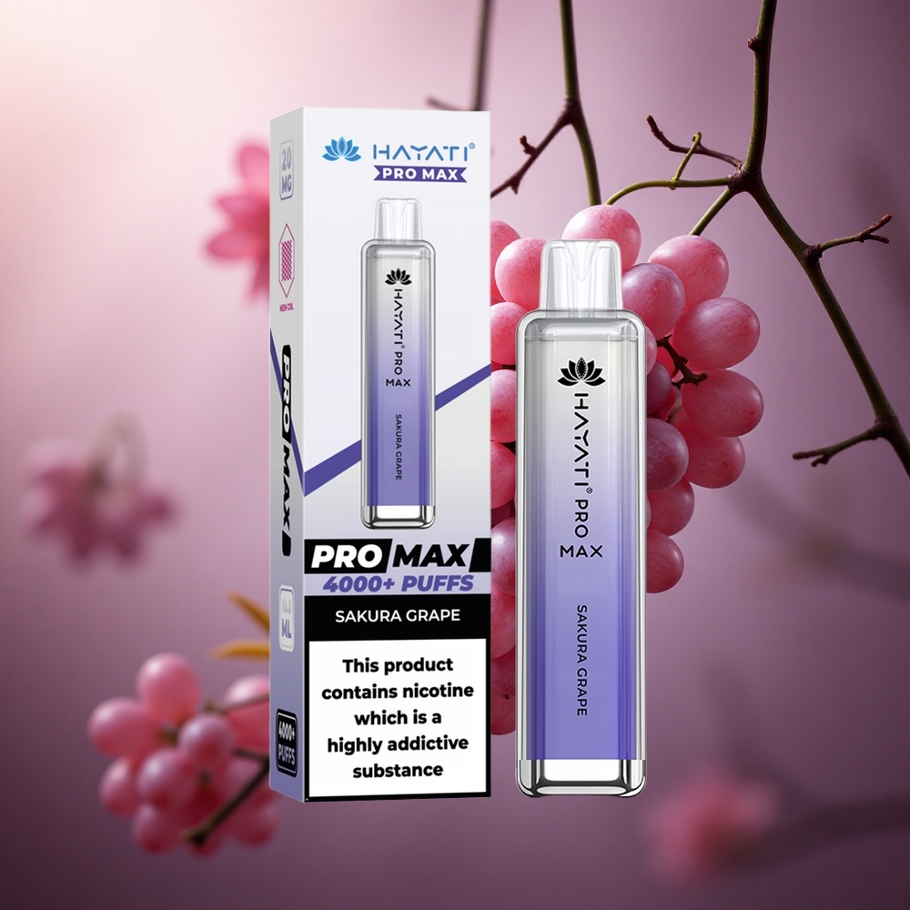 Hayati Pro Max 4000 Potepiai Vienkartinis Vape Sakura Vynuogė 2ml Bakelis su 10ml Automatinio Papildymo 1400mAh Baterija