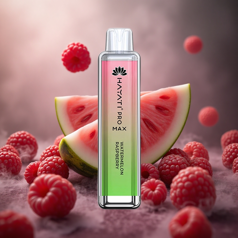 Hayati Pro Max 4000 Potraukiai Vienkartinis Vape Arbūzas Avietė 2ml bakas su 10ml automatinio papildymo