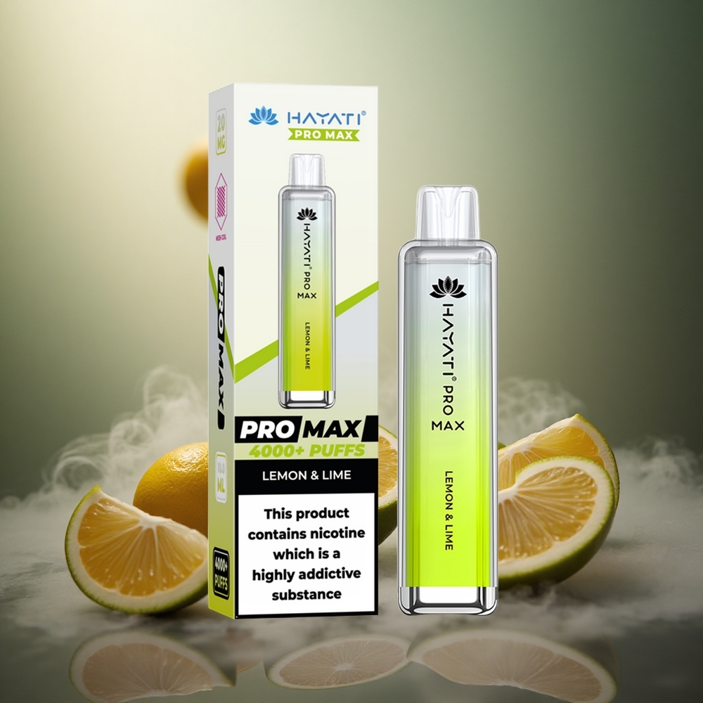 Hayati Pro Max 4000 Potraukiai Vienkartinis Vape Citrinų ir Žaliųjų Citrinų 2ml bakas su 10ml auto papildymu 1400mAh baterija
