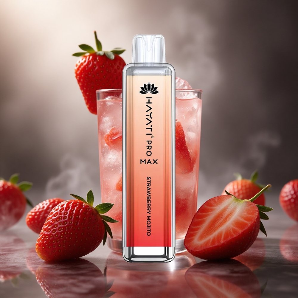 Hayati Pro Max 4000 Pruokų Vienkartinis Vape Braškių Mojito + 1400mAh Akumuliatorius ir 2ml Bakas