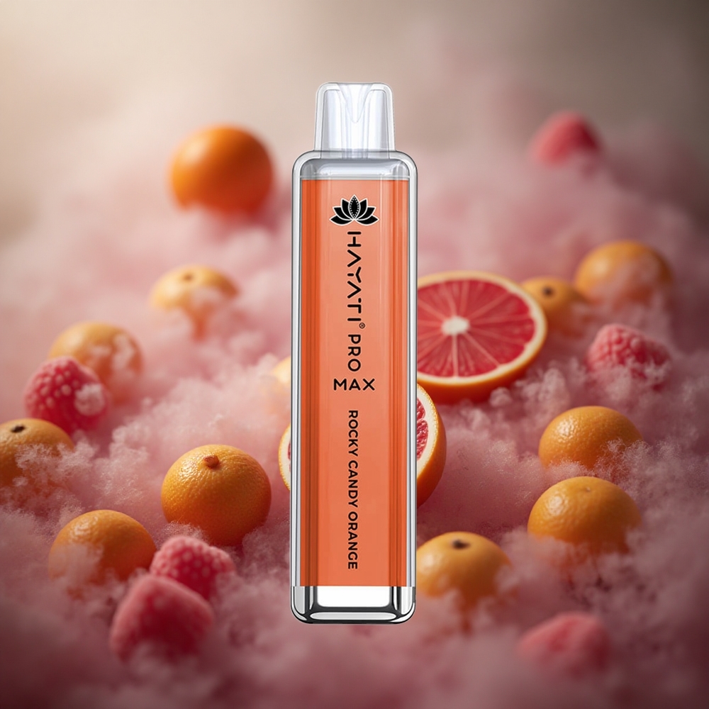 Hayati Pro Max 4000 Pruokimai Vienkartinis Vape Uolų Saldainių Oranžinė 2ml Bakas su 10ml Automatinis Papildymas 5% Nikotino