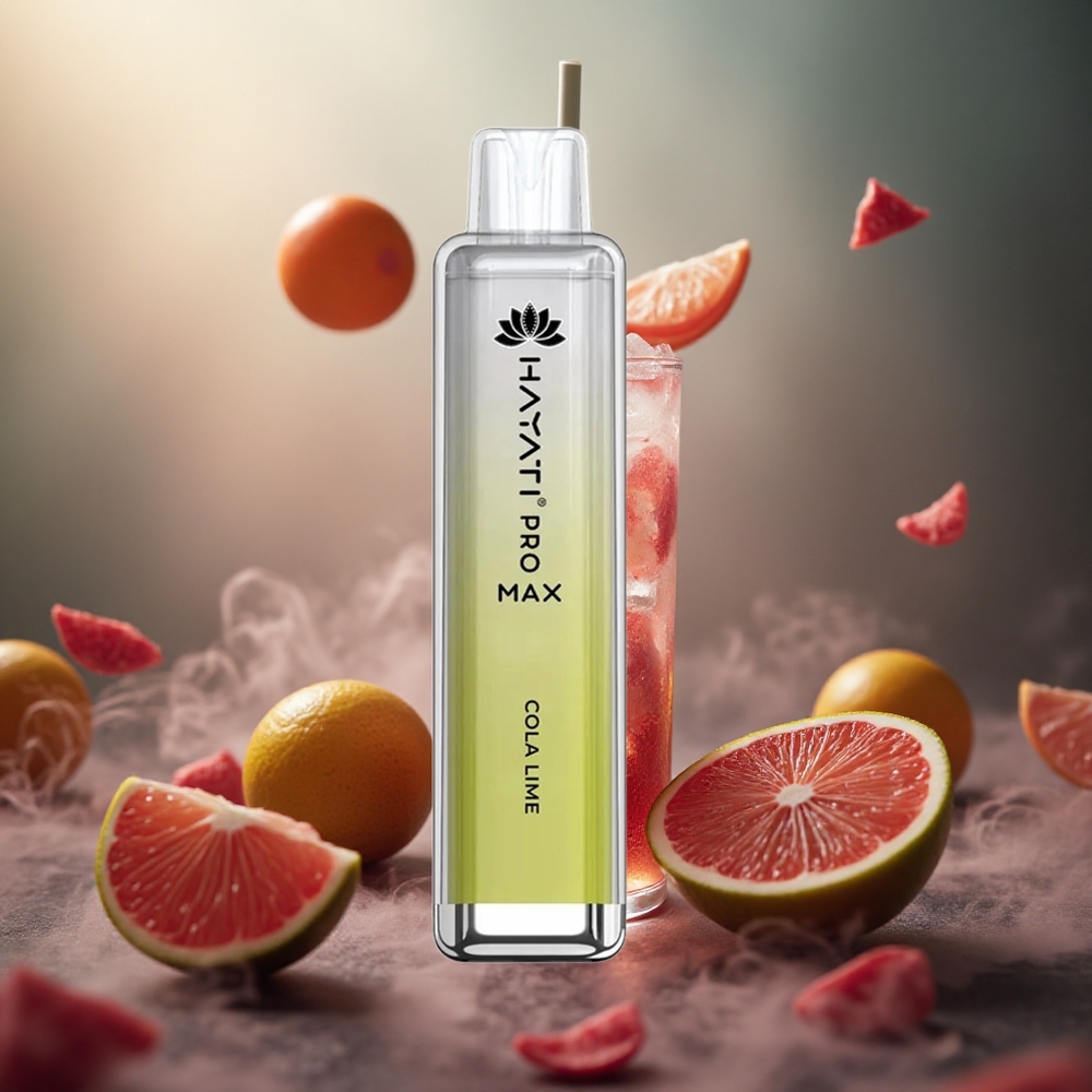 Hayati Pro Max 4000 Pučiai Vienkartinis Vape Kolos Citrina su 1400mAh Baterija ir 2% Nikotino