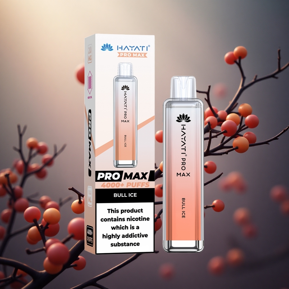 Hayati Pro Max 4000 Puffs Vienkartinis Vape Dviguba 1,1 Om Tinklelinė Ritė 2% Nikotino Stiprumas Būgnų Ledas