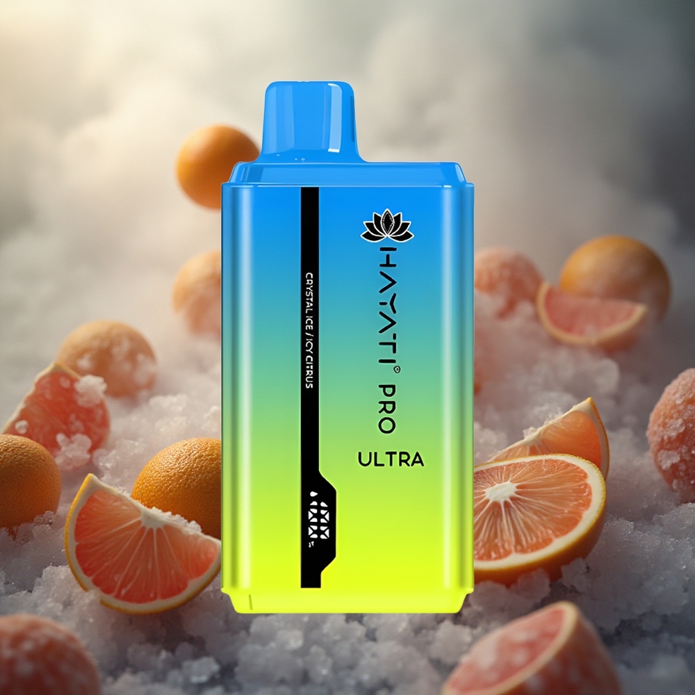 Hayati Pro Ultra 15000 Pūkų 12ml E-skysčio Talpa Kristolinis Ledas