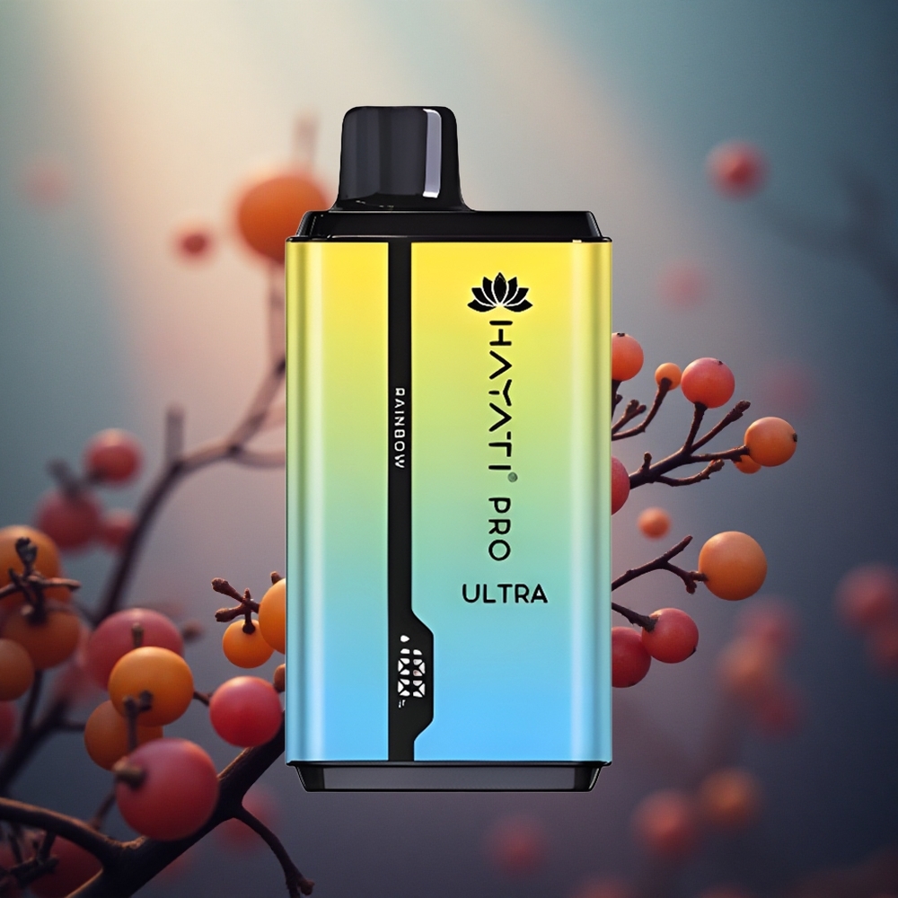 Hayati Pro Ultra 15000 Pūkų 49 Skonių Vaivorykštė Vienkartinis Vape
