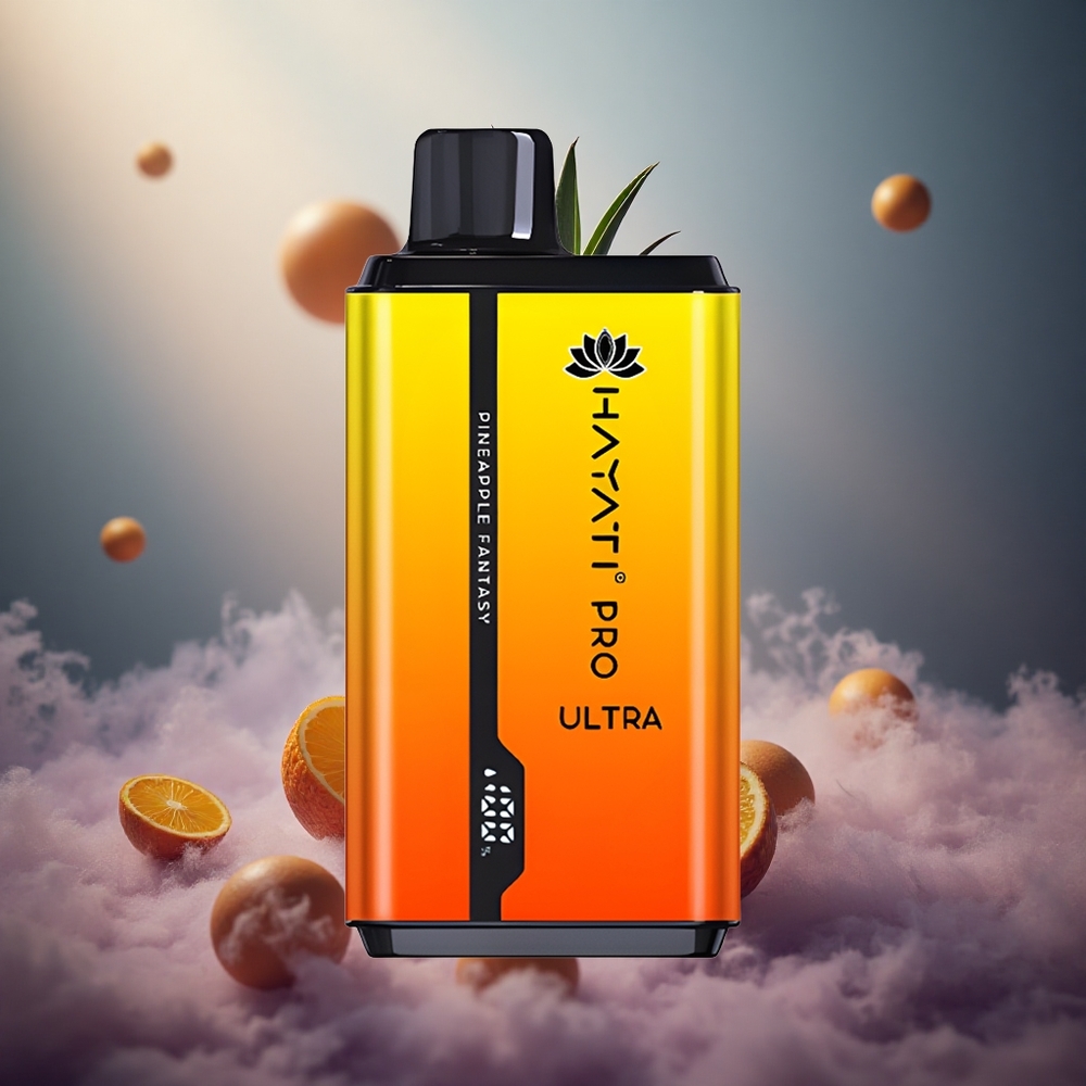 Hayati Pro Ultra 15000 Pūkų Ananasų Fantazija 850mAh 24ml E-skysčio Talpa