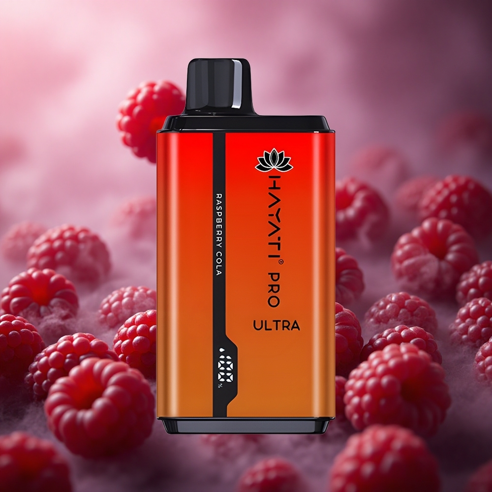Hayati Pro Ultra 15000 Pūkų Avietinė Kola 24ml E-skysčio Talpa