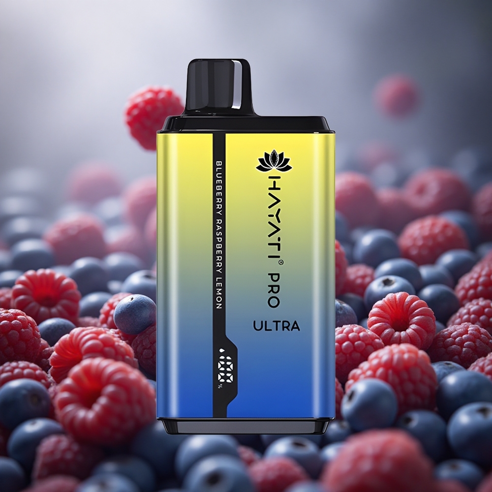 Hayati Pro Ultra 15000 Pūkų Mėlynųjų Aviečių Citrinų 850mAh 24ml E-skysčio Talpa