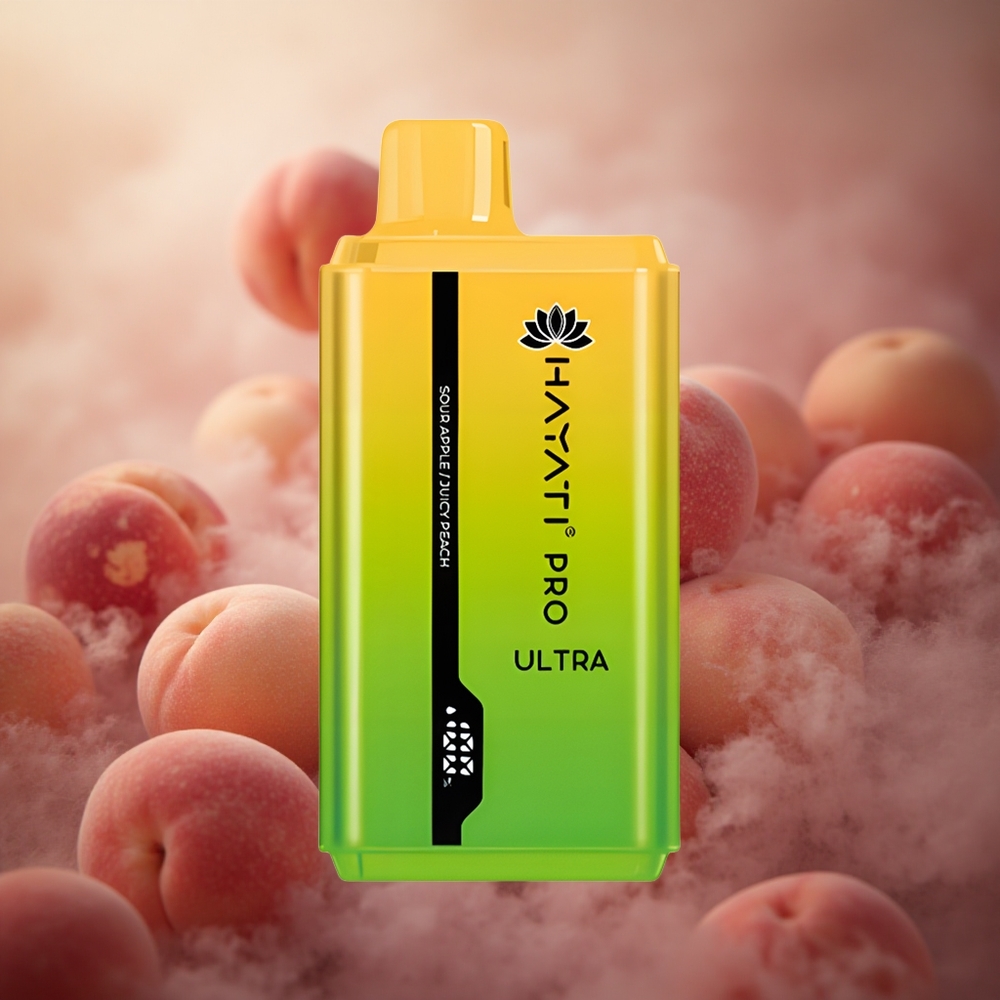 Hayati Pro Ultra 15000 Pūkų Rūgštusis Obuolys 850mAh 24ml E-skysčio Talpa