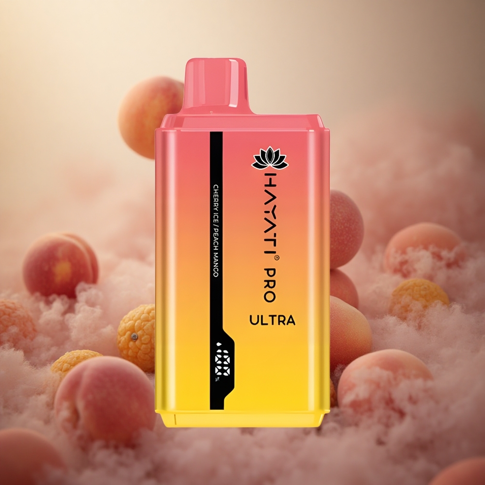 Hayati Pro Ultra 15000 Pūkų Vyšnių Ledas 2 12ml E-skysčio Talpa