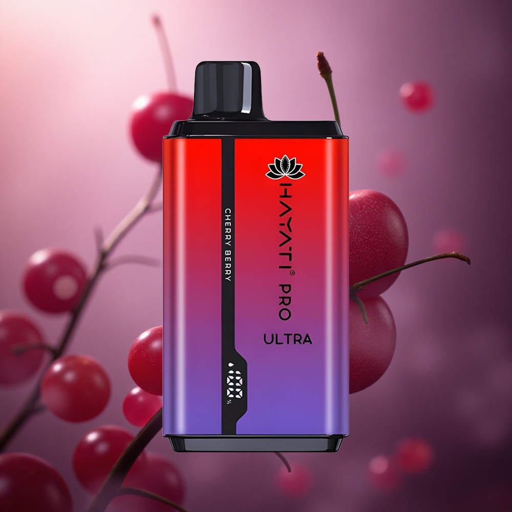 Hayati Pro Ultra 15000 Pūkų Vyšnia Uoga 2 12ml E-skysčio Talpa 850mAh